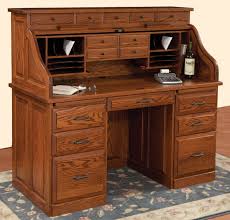 This one has spacious side cabinet and congenial seating cutout. Stapleton Solid Wood Roll Top Desk