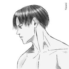Start the tutorial by making an oval, four lines inside the oval & a circle. Nanami Art A Simple Sketch Of Levi I M Trying To Improve My