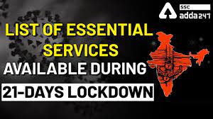 What exactly are essential services and who will provide them? List Of Essential Services Available During 21 Days Lockdown Youtube