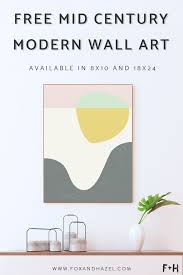 Free Mid Century Modern Wall Art Poster Fox Hazel Mid Century Wall Art Free Wall Art Free Printable Wall Art