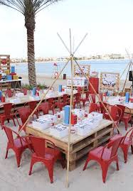 Pallet Board Guest Table With Red Bistro Chairs From A Comic Book Pop Art Spider Man Birthd Mens Birthday Party Spiderman Birthday Party Kids Party Decorations