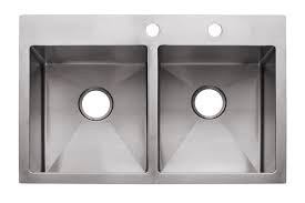 w double basin dual mount kitchen sink
