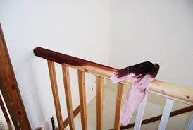 Staining your banister is an easy way to take your foyer up a notch! How To Stain A Handrail
