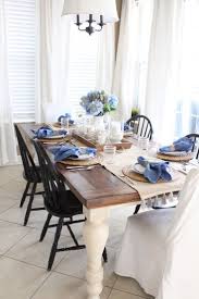 Black And White Farmhouse Kitchen Table Starfish Cottage Farmhouse Dining Table With Black Chairs White Kitchen Table Dining Table Farmhouse Dining