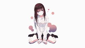 Unbenannter junge mit braunen haaren ist eine nebenfigur in clarence. Anime Madchen Sitzend Braune Haare Hemd Anime Bildschirmhintergrund Wallpaperbetter