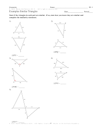 Infinite Geometry Examples Similar Triangles