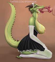 Rule34 - If it exists, there is porn of it / argonian, lifts-her-tail,  lusty argonian maid / 5450683
