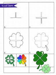 This four leaf clover naturally appears rarely in a normally three leaf clover plant. How To Draw A Shamrock The Sweeter Side Of Mommyhood
