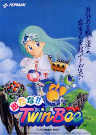 the arcade flyer archive video game flyers detana twin bee konami ゲームアート ファミコン ソフト アーケードゲーム