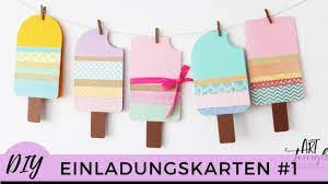 Ein halbes ei aufmalen (die untere öffnung muss später über ein handelsübliches ei passen) und zu ostern basteln. Einladungskarten Selber Basteln 1 Kindergeburtstag Birthday Invitations Diy Tutorial Eis Youtube