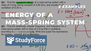 Find velocity at time t=4. Energy Analysis Of A Mass Spring System Find The Maximum Velocity Youtube