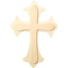 Plaid 97499 Unpainted Wood Surface Large Fleur De Lis Cross Shape 1 Piece Walmart Com Wood Crosses Crafts Painting Crafts Unique Items Products