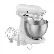 Drawing about 200 watts of electricity, your prized mixer, when used for one hour per week, consumes about 11 kwh annually. Kitchenaid 5k45sspwh Stand Mixer Food And Beverage Small Appliance Abenson Com