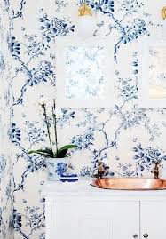 La Maison Boheme Blue Floral Bathroom Floral Bathroom Floral Bathroom Wallpaper Blue Wallpapers When your walls bloom, your entire home shines.