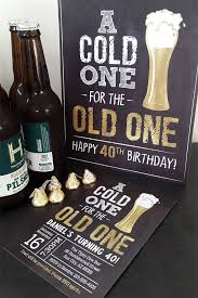 Birthday Themes For Mens 40th A Cold One For The Old One 40th Birthday Sign Happy 40th Etsy In 2020 40th Birthday Themes Husband 40th Birthday 40th Birthday Party Themes