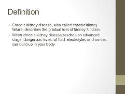What does renal failure mean? Chronic Kidney Failure Presented By Rabia Naeem Objectives