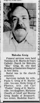 Malcolm Anthony “Mac” Greig (1911-1992)