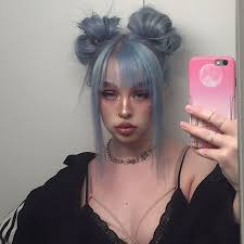 I girls are known to have the coolest hair color. Haze Blue Hair Alternative Hair Aesthetic Hair Hair Dye Colors