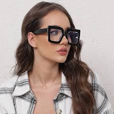 Amazon.com: Breaksun Oversized Blue Light Glasses for Women Fashion Thick  Square Computer Eyewear Non-Prescription Black Glasses (Black) : Clothing,  Shoes & Jewelry