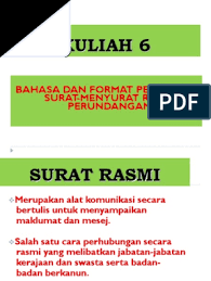 Jika anda menggunakan kad surat, anda tidak perlu memasukkan alamat penghantar. Kuliah 6 Surat Rasmi Perundangan