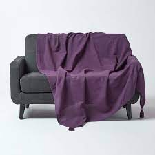 Nous vous offrons la du beau, double lit überwürfe. Jete De Lit Ou De Canape Rajput Violet