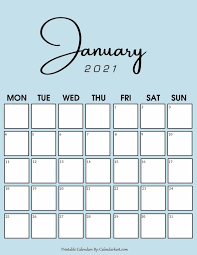 Printable calendar july 2021 landscape. 7 Cute And Stylish Free Printable January 2021 Calendar All Pretty Designs Calendarkart Calendar Printables 2021 Calendar Monthly Calendar Printable