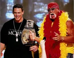 Hulk Hogan John Cena w Belt 8x10 Photo Picture WWE TNA