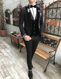 Italyan Kesim Ceket Yelek Pantolon Gomlek Papyon Bordo Damatlik Set T3295 Green Tuxedo Tuxedo Black Suits