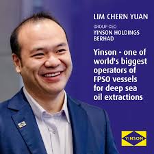 Award winning CEO and a member of ASEAN Business Advisory Council since Feb  2023, Chern Yuan, 40, has worked with his father, Lim Han Weng, 72, since  2005 to build up Yinson