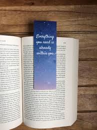 Excited To Share The Latest Addition To My Etsy Shop Everything You Need Is Within You Gift For He Bookmarks For Books Bookmarks Handmade Creative Bookmarks