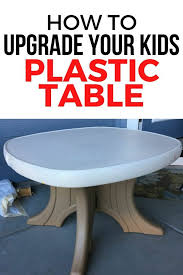 Diy Kids Plastic Table Makeover Idea In 2020 Table Makeover Plastic Tables Diy For Kids