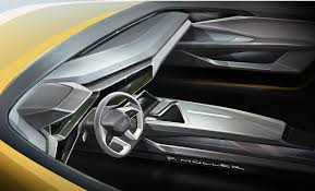 New Audi H Tron Quattro Concept Is A Hydrogen Powered Crossover Carscoops Car Interior Sketch Interior Design Sketch Truck Design