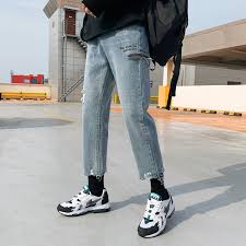 Price and other details may vary based on product size and color. 2019 Korean Style Men S Restore Holes Casual Pants Tide Baggy Homme Classic Wash Jeans Light Blue Color Biker Denim Trousers Buy At The Price Of 29 44 In Aliexpress Com Imall Com