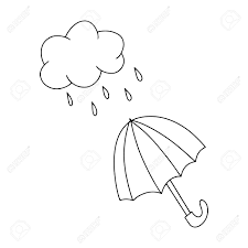 Doodle Umbrella With Cloud Isolated On White Outline Icon Kids Royalty Free Cliparts Vectors And Stock Illustration Image 153023676 Download 124 cloud black and white cliparts for free. doodle umbrella with cloud isolated on white outline icon kids