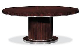 Modern Metropolis Dining Table Ralph Lauren Home Frame Macassar Hardware Polished Stainless Steel Dining Table Dining Modern Metropolis