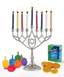 Hanukkah is observed for eight days, starting on the 25th day of kislev according to the another candle is placed for the shamash (taller helper candle) which is used to light the. Hanukkah Menorah And Dredeils Chocolate Candles Kit