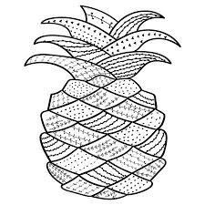 1060 x 1500 png 110 кб. Adult Coloring Book Page Pineapple Whimsical Line Art For Antistress Coloring Pages Hand Drawn Brown Outlined Vector Isolated Illustration On White Background Henna Mehendi Tattoo Sketch Royalty Free Cliparts Vectors And Stock