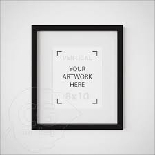 Matted Black Frame 8x10 Frame Mockup Simple Mockup Stock Etsy Frame Mockups 8x10 Frame Easy Frame