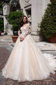 Lace Ball Gown Long Sleeve Wedding Dresses Ivory Ball Gown Wedding Dress Wedding Dress Sleeves Online Wedding Dress