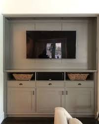 Before And After How To Update Your Deep Cabinetry To House A Big Flat Screen Tv Designed Built In Tv Cabinet Built In Cabinets Built In Entertainment Center