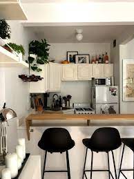 A Tiny 275 Square Foot Nyc Studio Is Packed With Small Space Ideas Small Space Apartment Ideas Apartment Kitchen Space Decor
