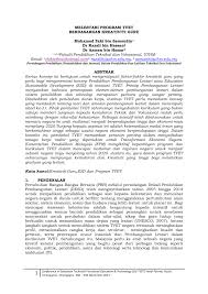 Sikap masyarakat untuk memandang positif akan pendidikan teknik dan vokasional ini. Pdf Melestari Program Tvet Berdasarkan Kreativiti Guru
