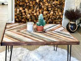 Rustic side table metal legs. Wood Coffee Table Side Table Rustic Coffee Table Metal Etsy