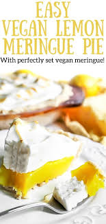 A Classic Vegan Lemon Meringue Pie Made With A Creamy Lemon Curd Filling And Topped With Fluffy Vegan M In 2020 Vegan Desserts Vegan Dessert Recipes Vegan Comfort Food