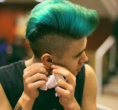 How To Make A Dark Blue Mohawk Grace N Glamour Men Hair Color Green Hair Men Turquoise Hair