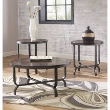Check out our round coffee table sets selection for the very best in unique or custom, handmade pieces from our shops. Ashley Furniture Ferlin 3 Piece Round Coffee Table Set In Dark Brown Walmart Canada