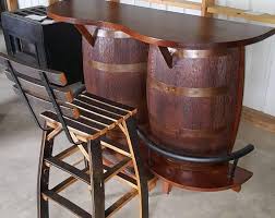 Whiskey Barrel Table With Jack Daniels Barrel Includes Etsy In 2020 Whiskey Barrel Bar Barrel Bar Whiskey Barrel Table