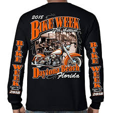 Biker Life Usa 2018 Bike Week Daytona Beach Vintage Classic Long Sleeve T Shirt Daytona Beach Bike Week Motorcycle Riding Outfits Bike Week Daytona