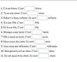 Le Sac Rouge Les Adjectifs Possessifs French Lessons French Worksheets French Language