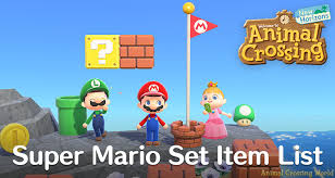 How to unlock the awesome super hammer and superball flower in super mario . Super Mario Set Furniture Clothing Item List How To Get In Animal Crossing New Horizons Animal Crossing World